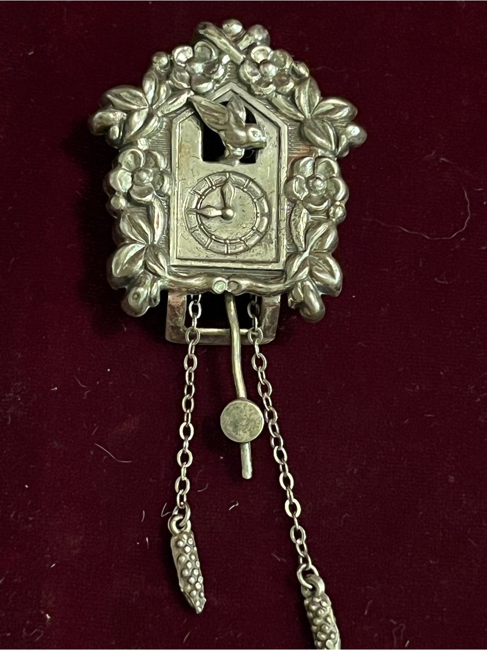 Coro Pegasus Articulated Cuckoo Clock Fur Clip Signed